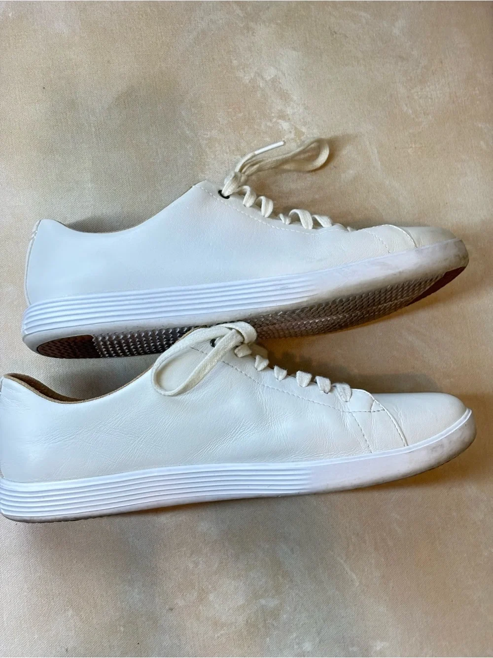 Cole Haan Grand 0 White Leather Lace-Up Women’s Sneakers, size 11